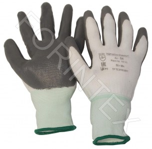 Фото защита рук перчатки нейлоновые с нитрильным покрытием ООО Форинтекс